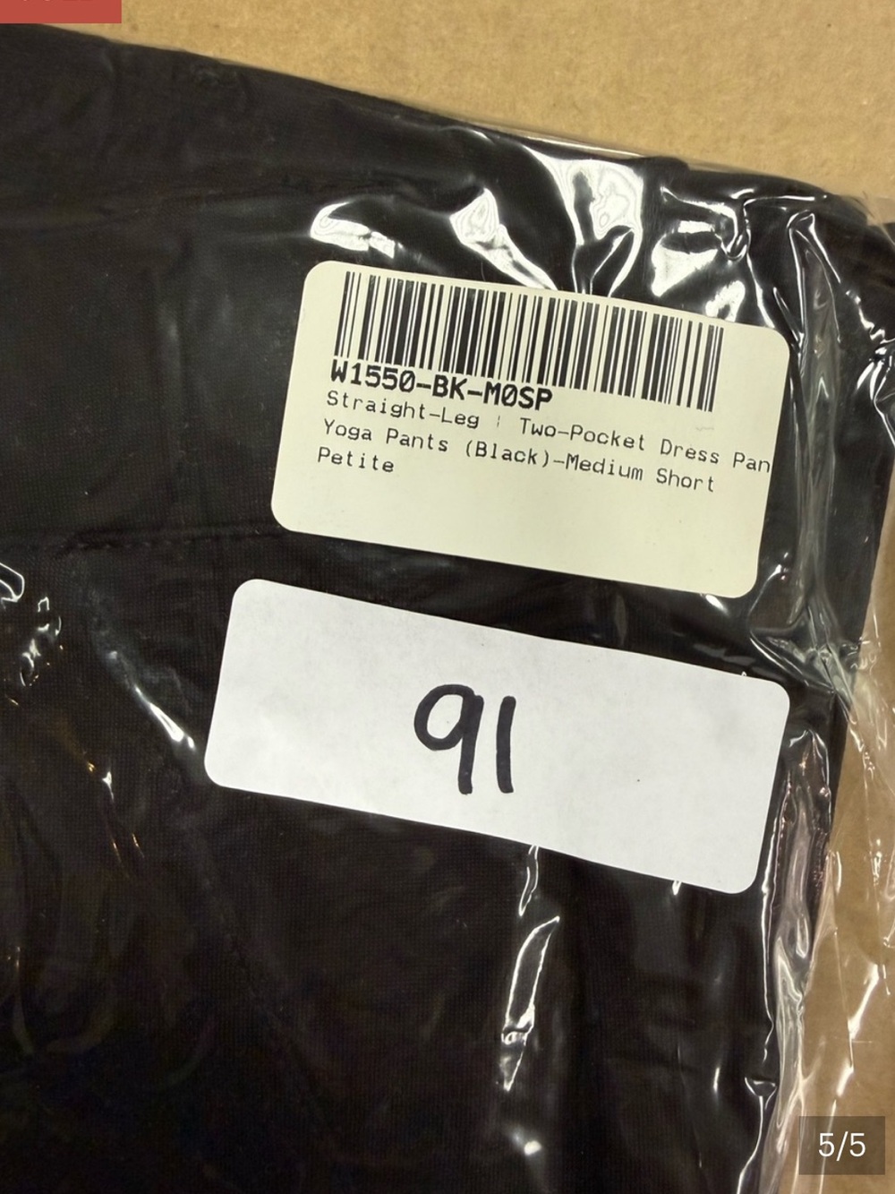 New Betabrand Black Straight Leg Two Pocket DPYP Dress Pant Yoga Pants Medium - Picture 4 of 4